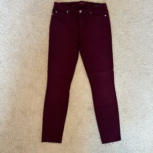 Seven for All Manking Burgundy Jeans - 29